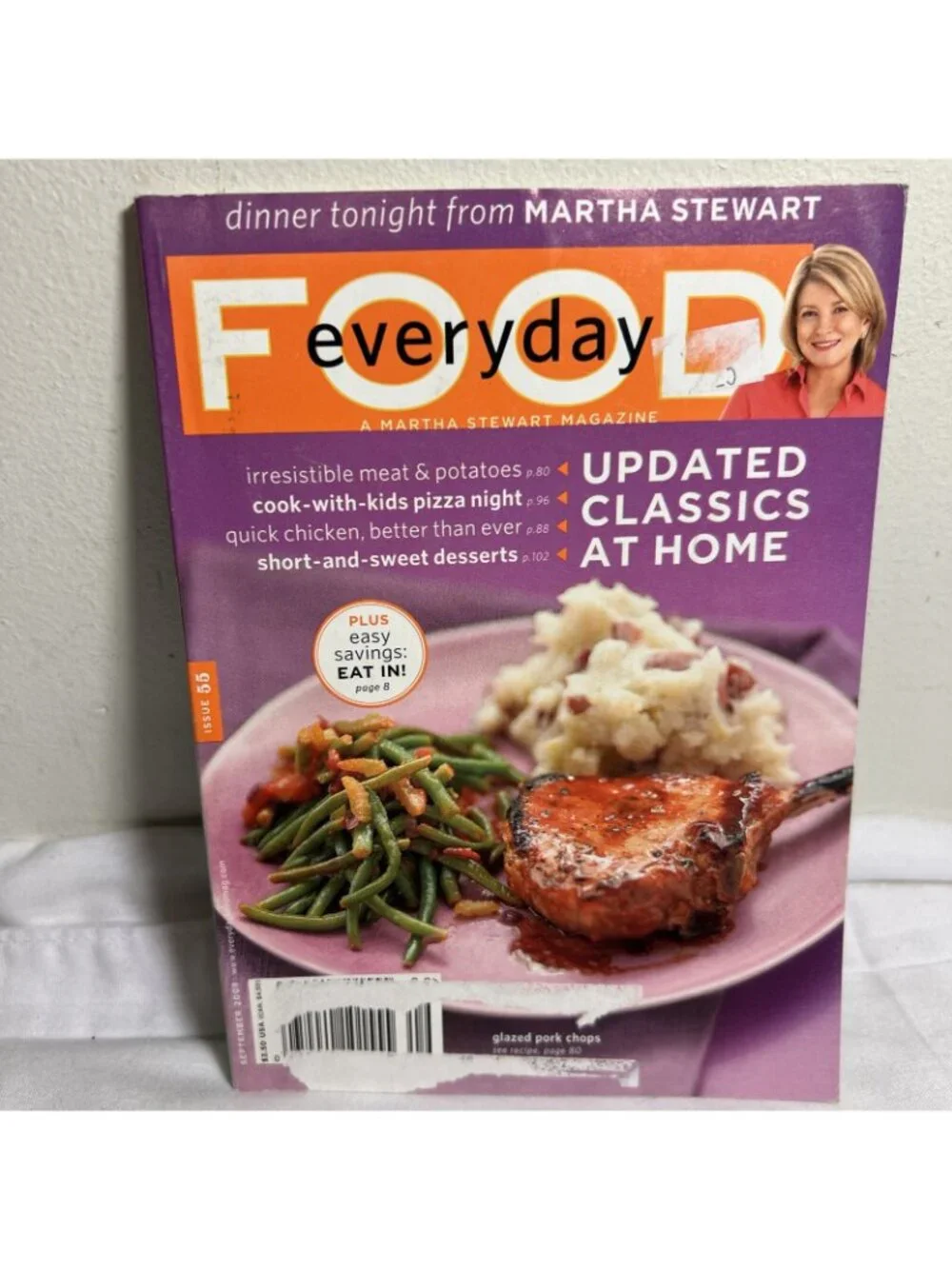 Lot of 7 Issues Martha Stewart Living Everyday Food Magazines and large Cookbook